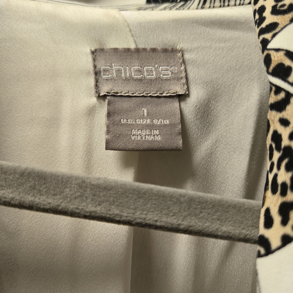 Chico's Black and White Floral Blazer - Picture 4 of 4